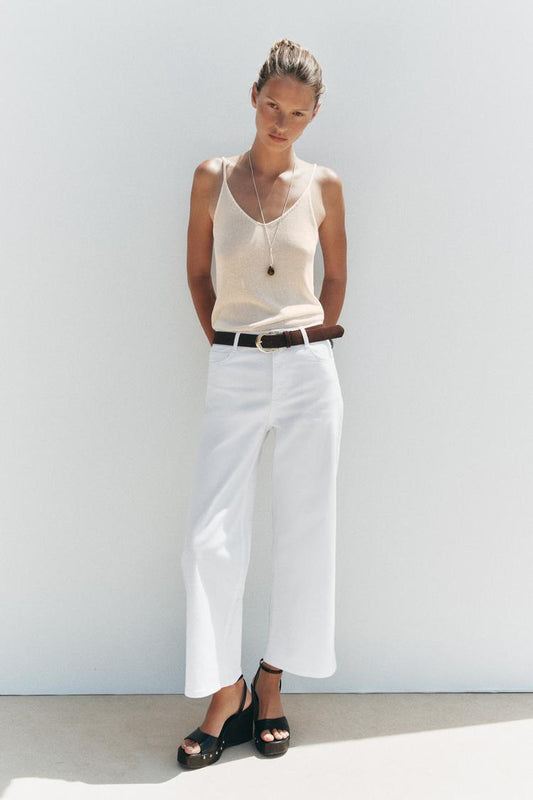 Z1975 HIGH-WAISTED BELTED CULOTTE JEANS