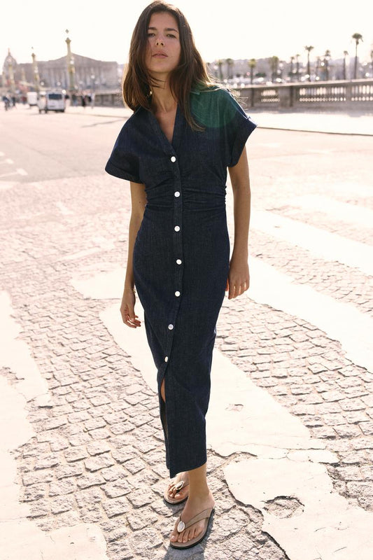 Z1975 DENIM MIDI DRESS