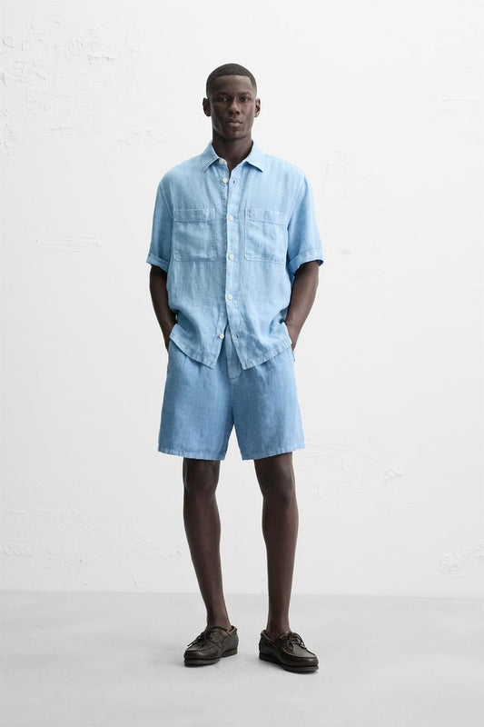 WASHED 100% LINEN SHIRT