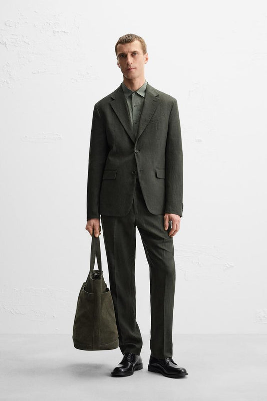 100% LINEN SUIT BLAZER