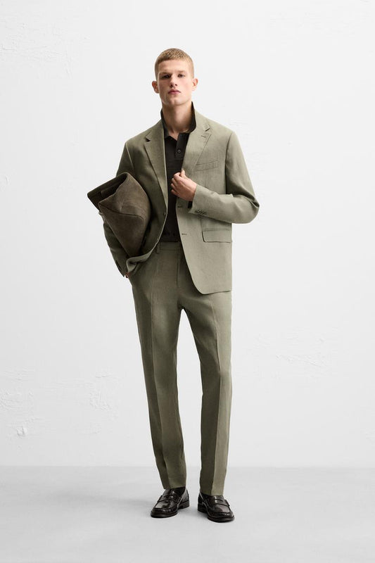 100% LINEN SUIT BLAZER