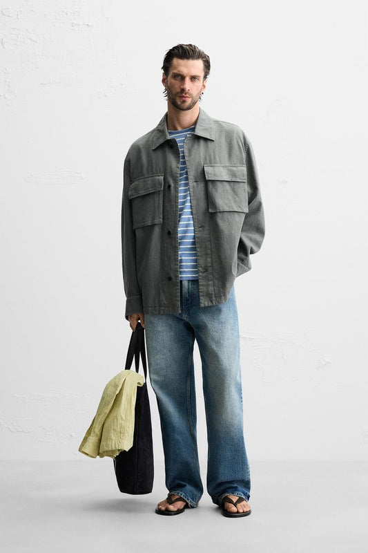 LINEN - COTTON POCKET JACKET