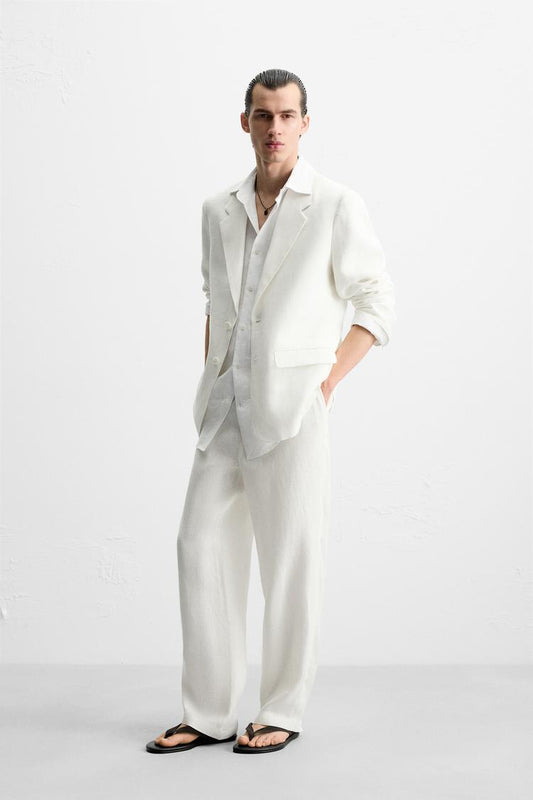 100% LINEN SUIT BLAZER