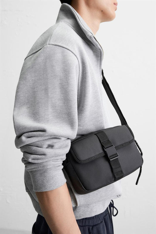 RUBBERIZED CROSSBODY BAG