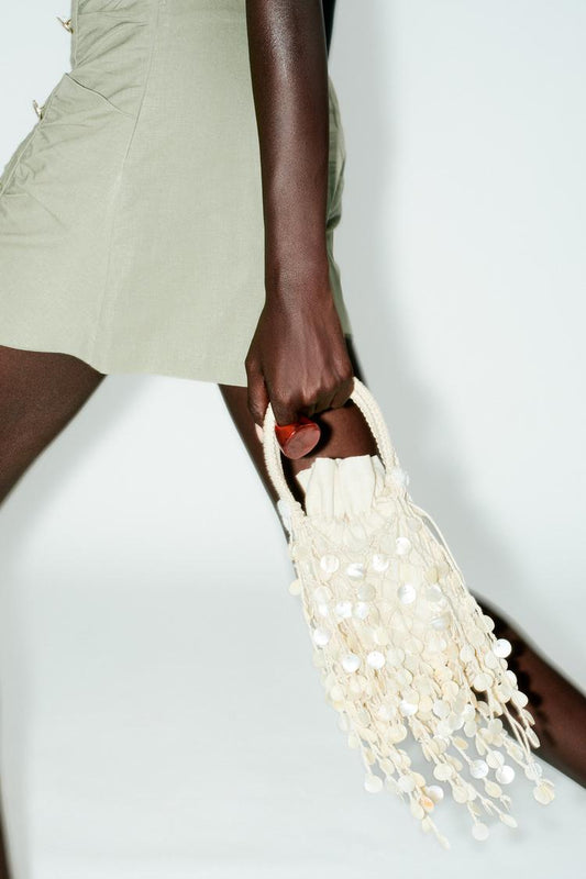 PEARLESCENT APPLIQUÉ BAG